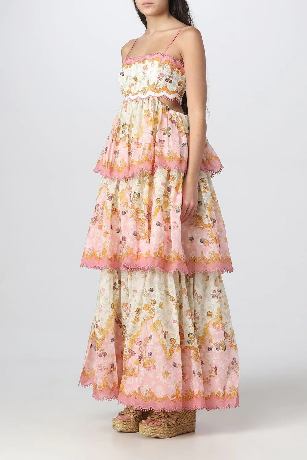 Rosalyn | Women's Lace Flutter Sleeve Maxi Dress