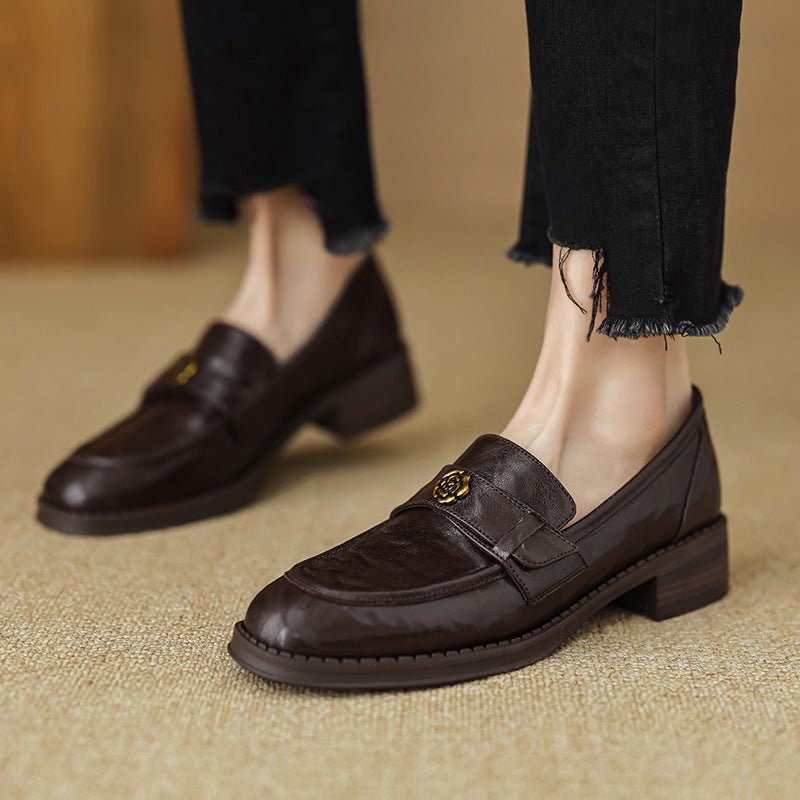 Morrelle | Gold Emblem Loafer