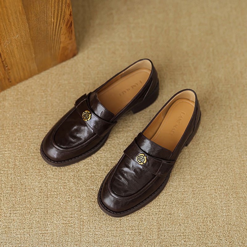 Morrelle | Gold Emblem Loafer
