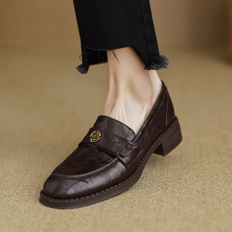 Morrelle | Gold Emblem Loafer