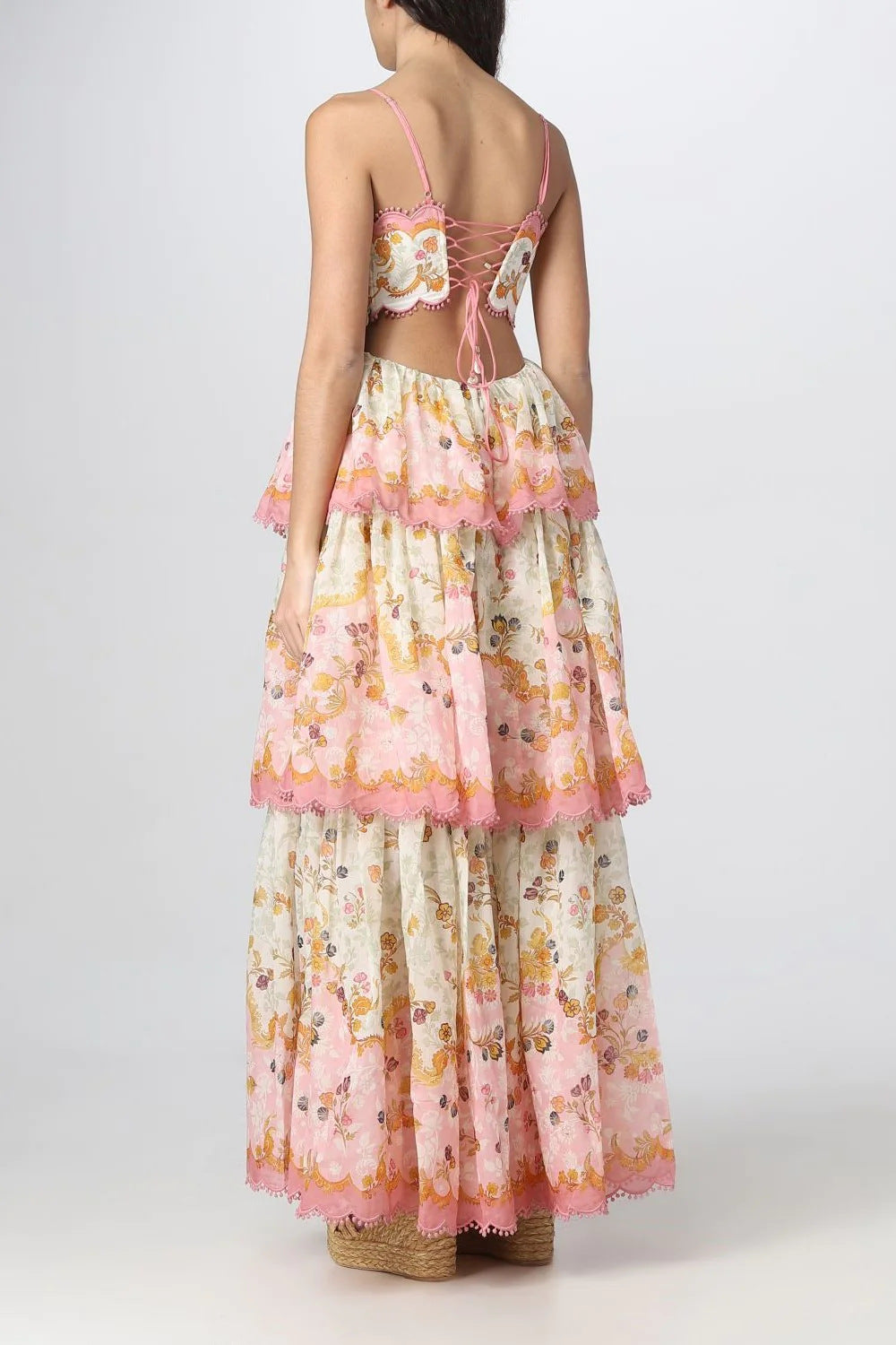 Rosalyn | Women's Lace Flutter Sleeve Maxi Dress