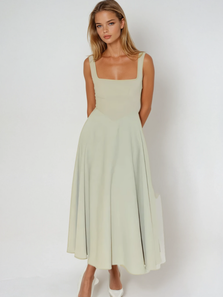Rosalie | Square Neck Midi Dress