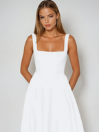 Rosalie | Square Neck Midi Dress