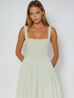 Rosalie | Square Neck Midi Dress