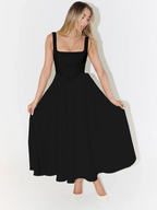 Rosalie | Square Neck Midi Dress