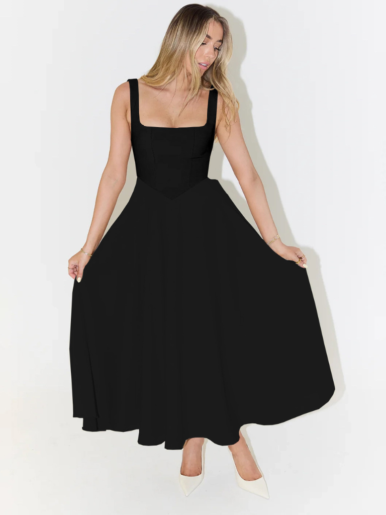 Rosalie | Square Neck Midi Dress