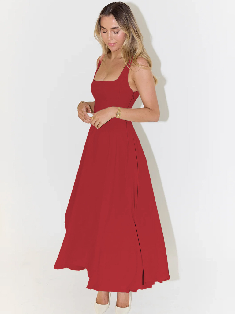 Rosalie | Square Neck Midi Dress