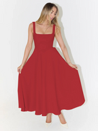 Rosalie | Square Neck Midi Dress