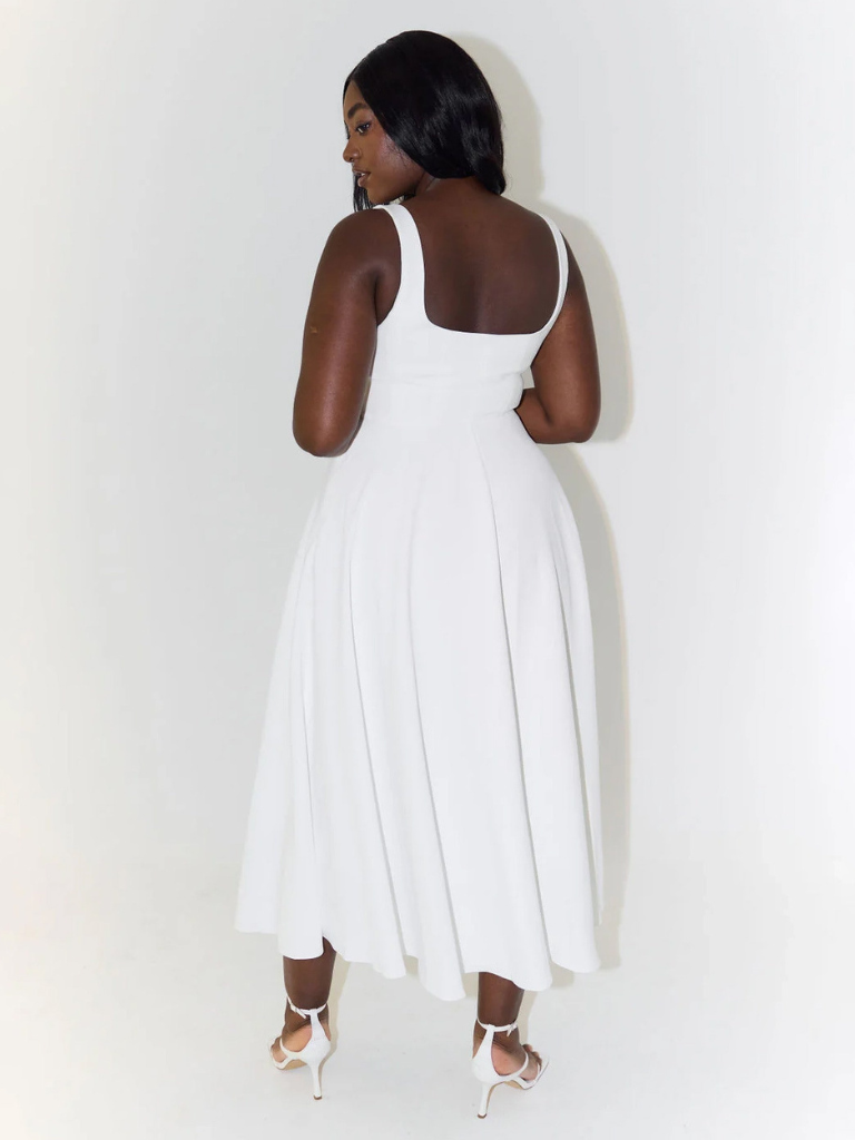 Rosalie | Square Neck Midi Dress