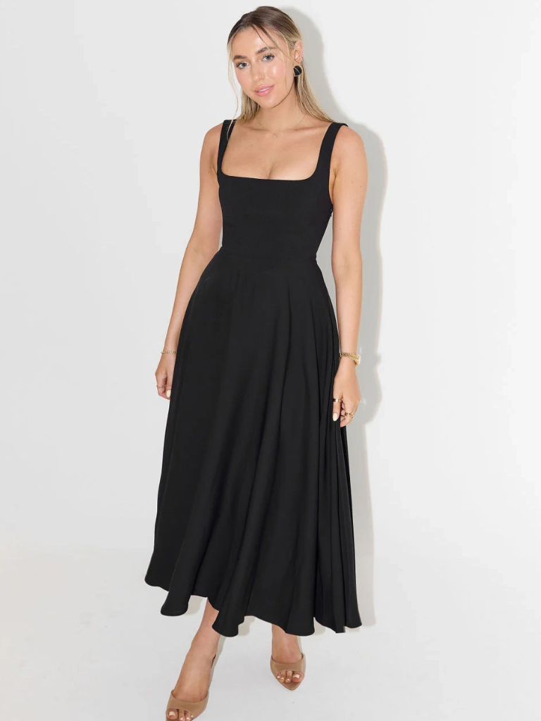 Rosalie | Square Neck Midi Dress