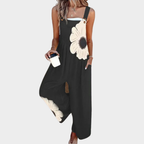 Coralee | Wide-Leg Statement Print Dungarees