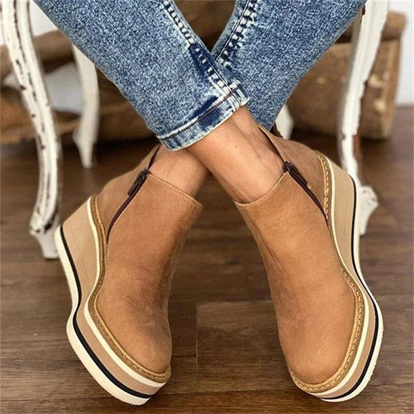 Nora | Waterproof Wedge Ankle Boots