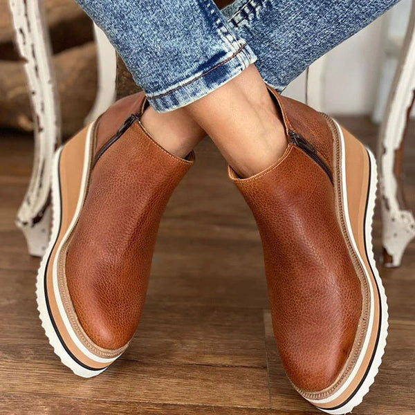 Nora | Waterproof Wedge Ankle Boots
