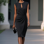 Louise | Graceful Draped Midi Dress