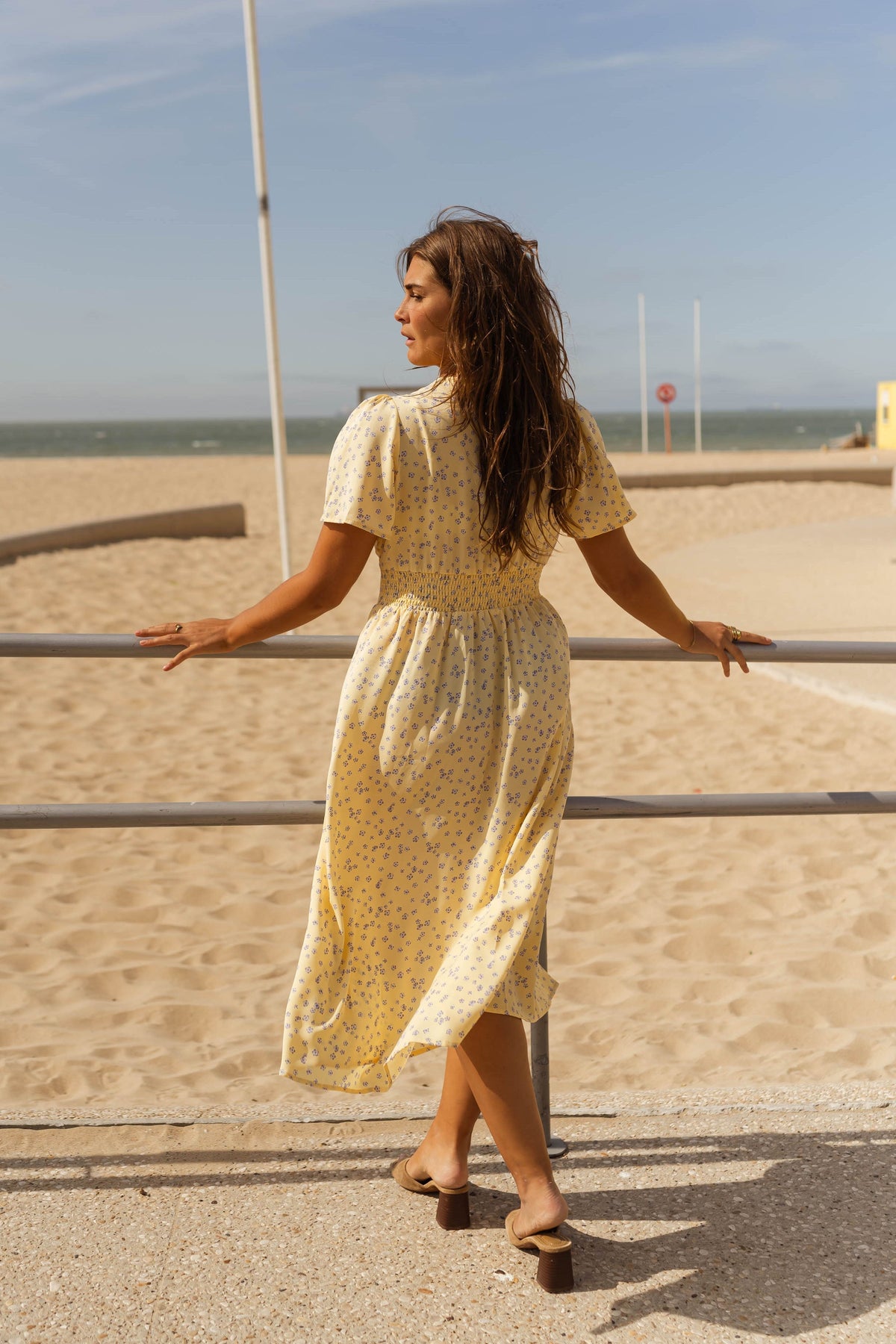 Poppy | Puff Sleeve Midi Dress