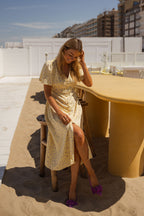 Poppy | Puff Sleeve Midi Dress