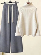 Simone | Turtleneck Wide-Leg Knit Set
