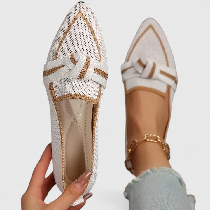 Brielle | Orthopedic Bow Detail Flat Loafers