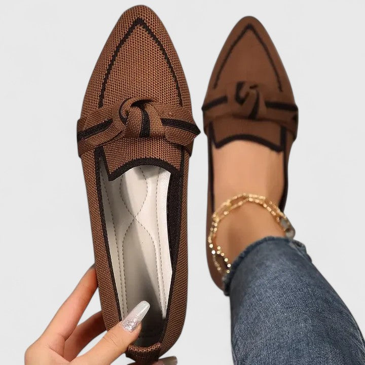Brielle | Orthopedic Bow Detail Flat Loafers