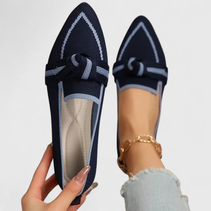 Brielle | Orthopedic Bow Detail Flat Loafers
