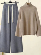 Simone | Turtleneck Wide-Leg Knit Set