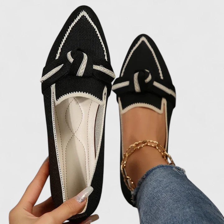Brielle | Orthopedic Bow Detail Flat Loafers