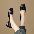 Georgette | Square Toe Hardware Flats