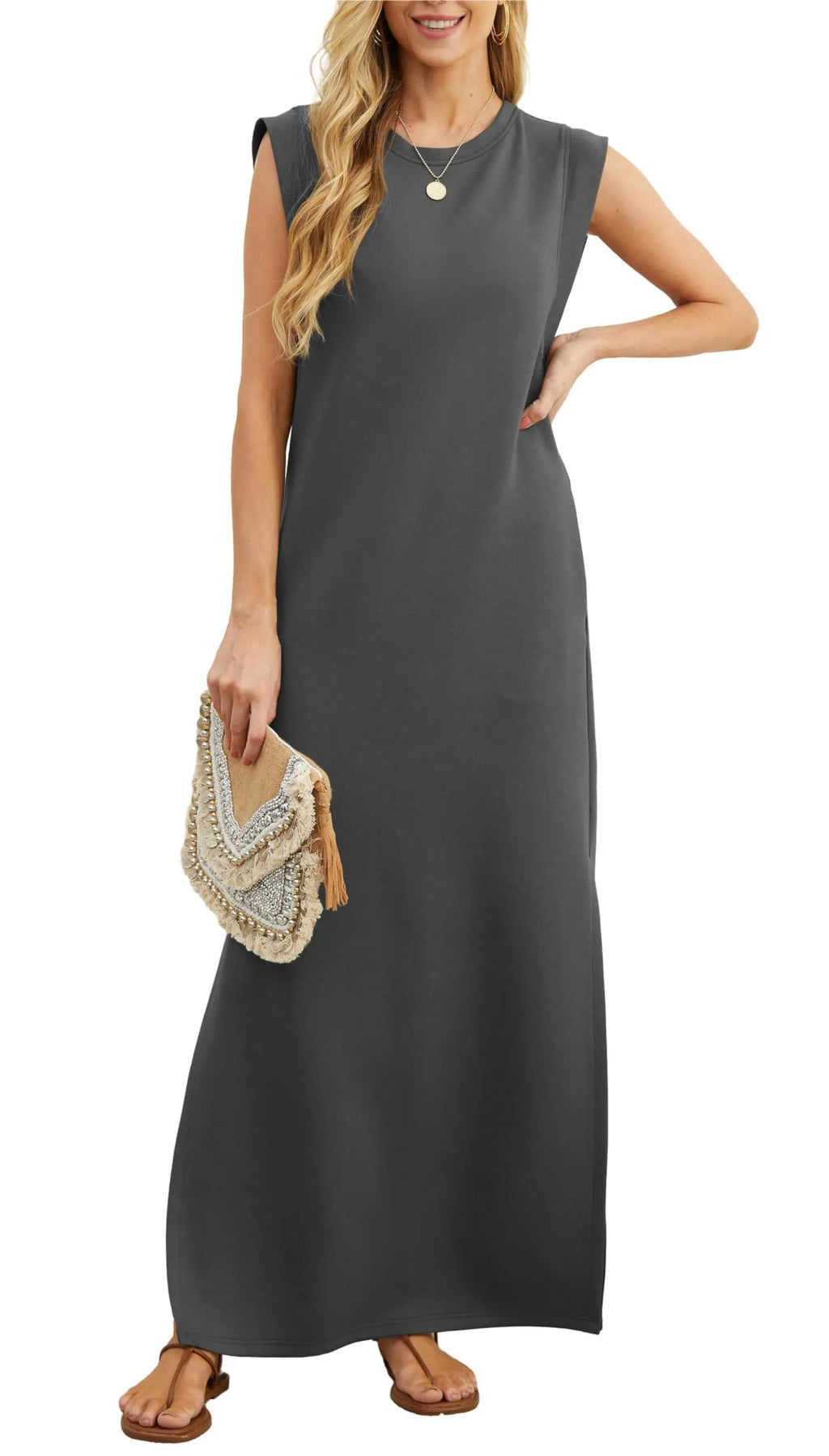 Whitney | Cozy Pocket Maxi Dress