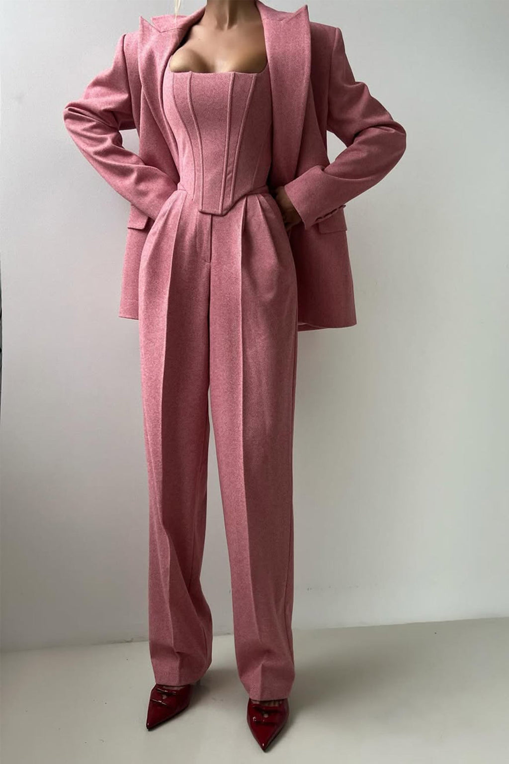 Valentina | Women's Three-Piece Set with Double-Breasted Blazer