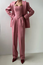 Valentina | Women's Three-Piece Set with Double-Breasted Blazer