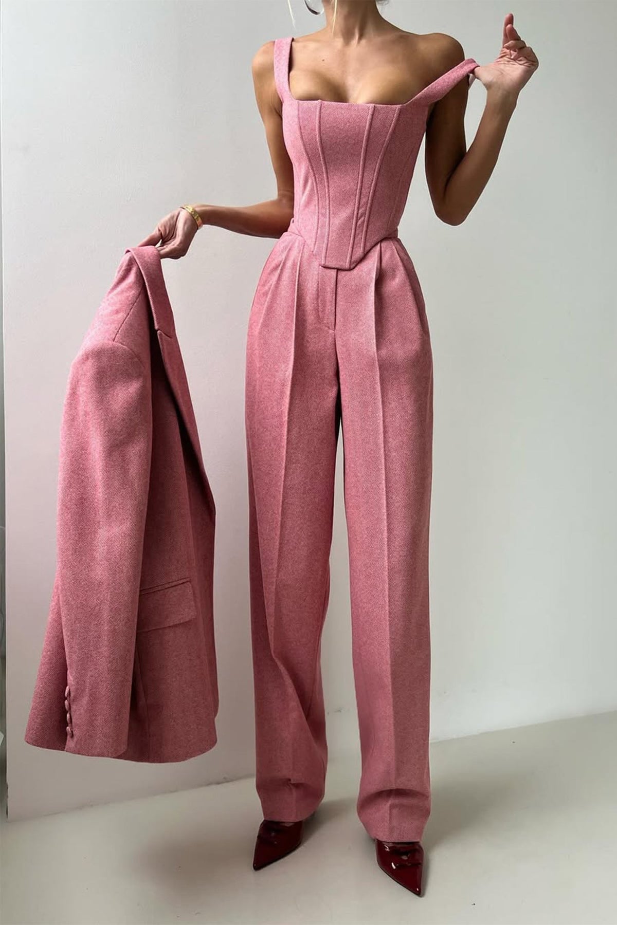 Valentina | Women's Three-Piece Set with Double-Breasted Blazer