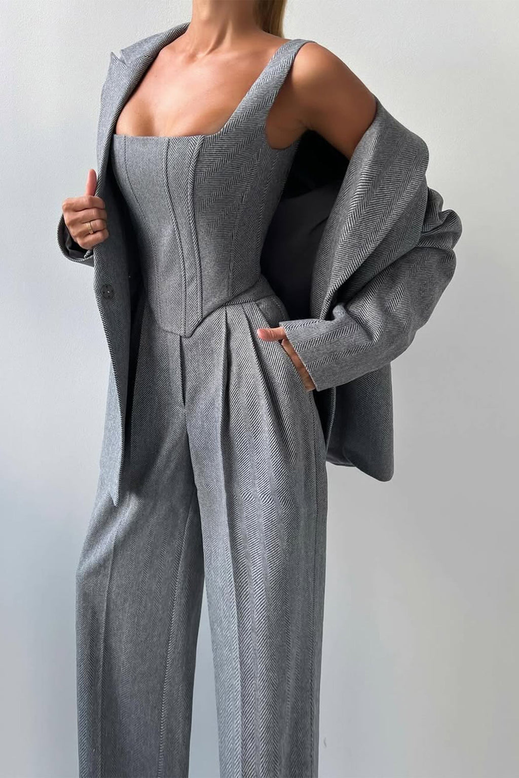 Valentina | Women's Three-Piece Set with Double-Breasted Blazer