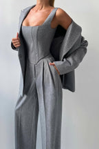 Valentina | Women's Three-Piece Set with Double-Breasted Blazer