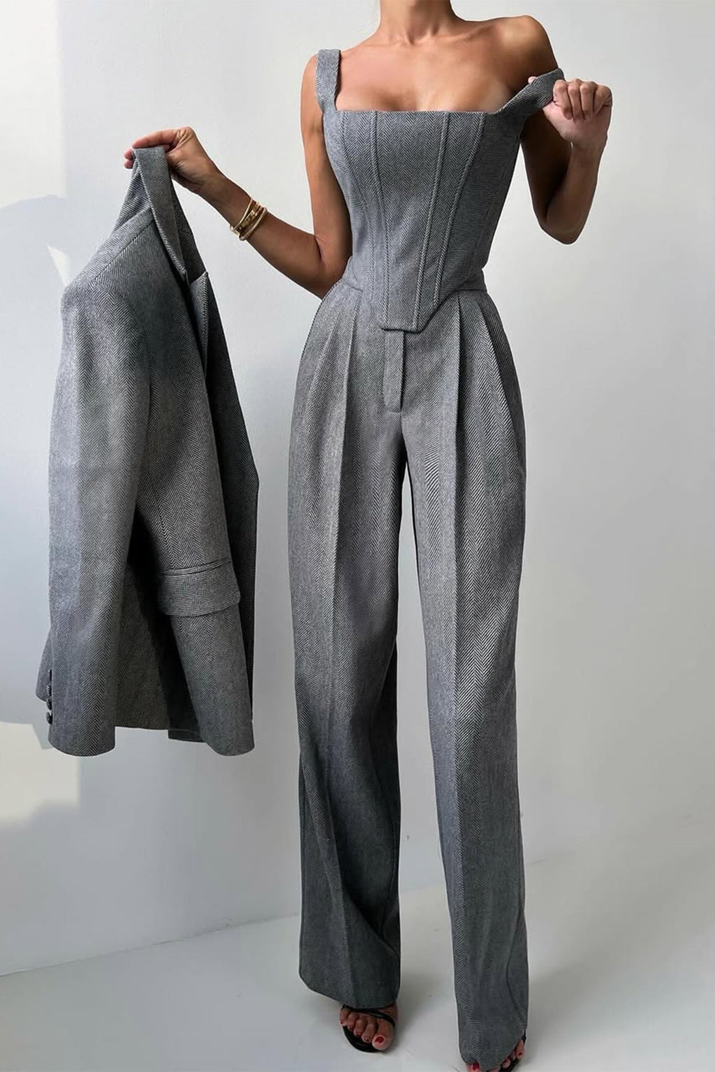 Valentina | Women's Three-Piece Set with Double-Breasted Blazer