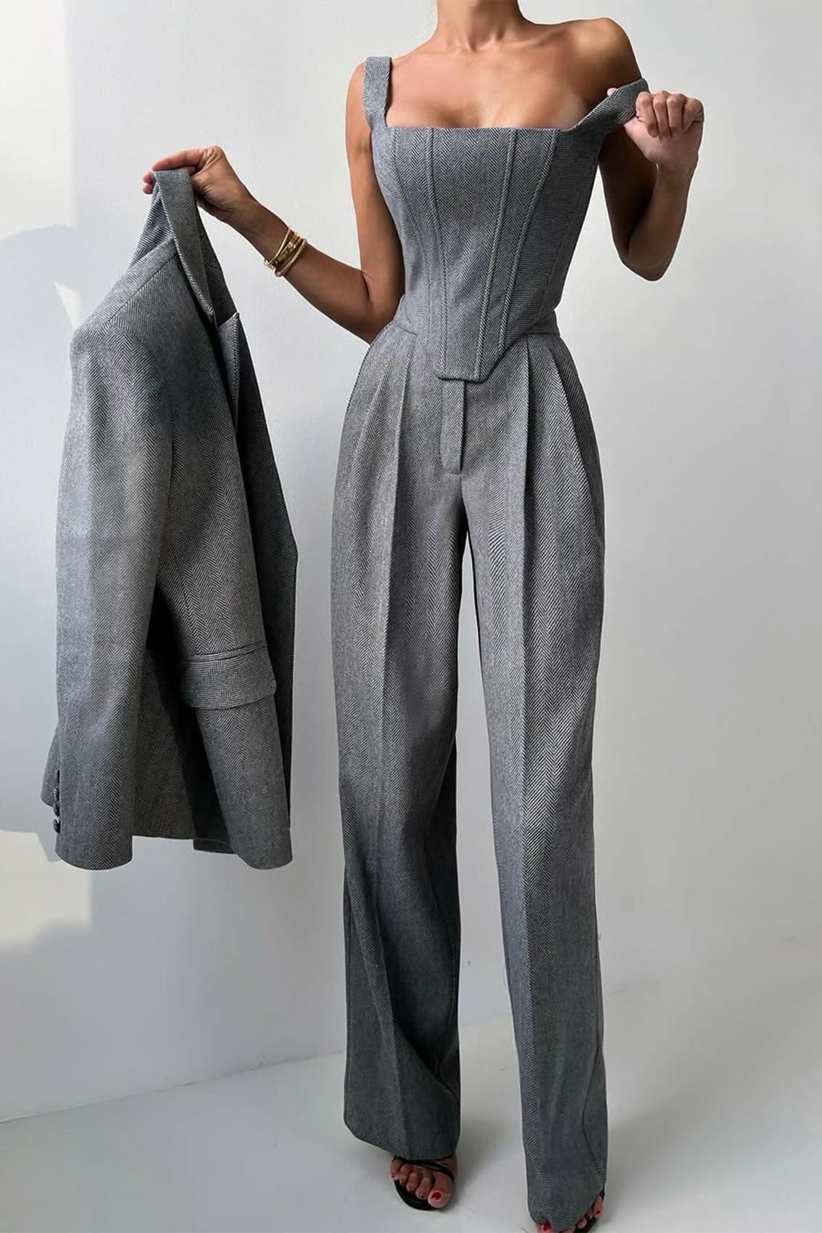 Valentina | Women's Three-Piece Set with Double-Breasted Blazer