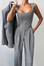 Valentina | Women's Three-Piece Set with Double-Breasted Blazer