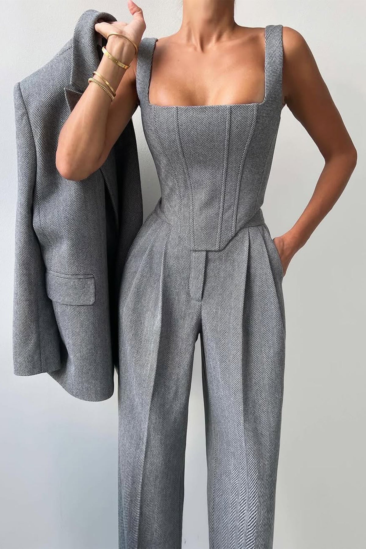 Valentina | Women's Three-Piece Set with Double-Breasted Blazer