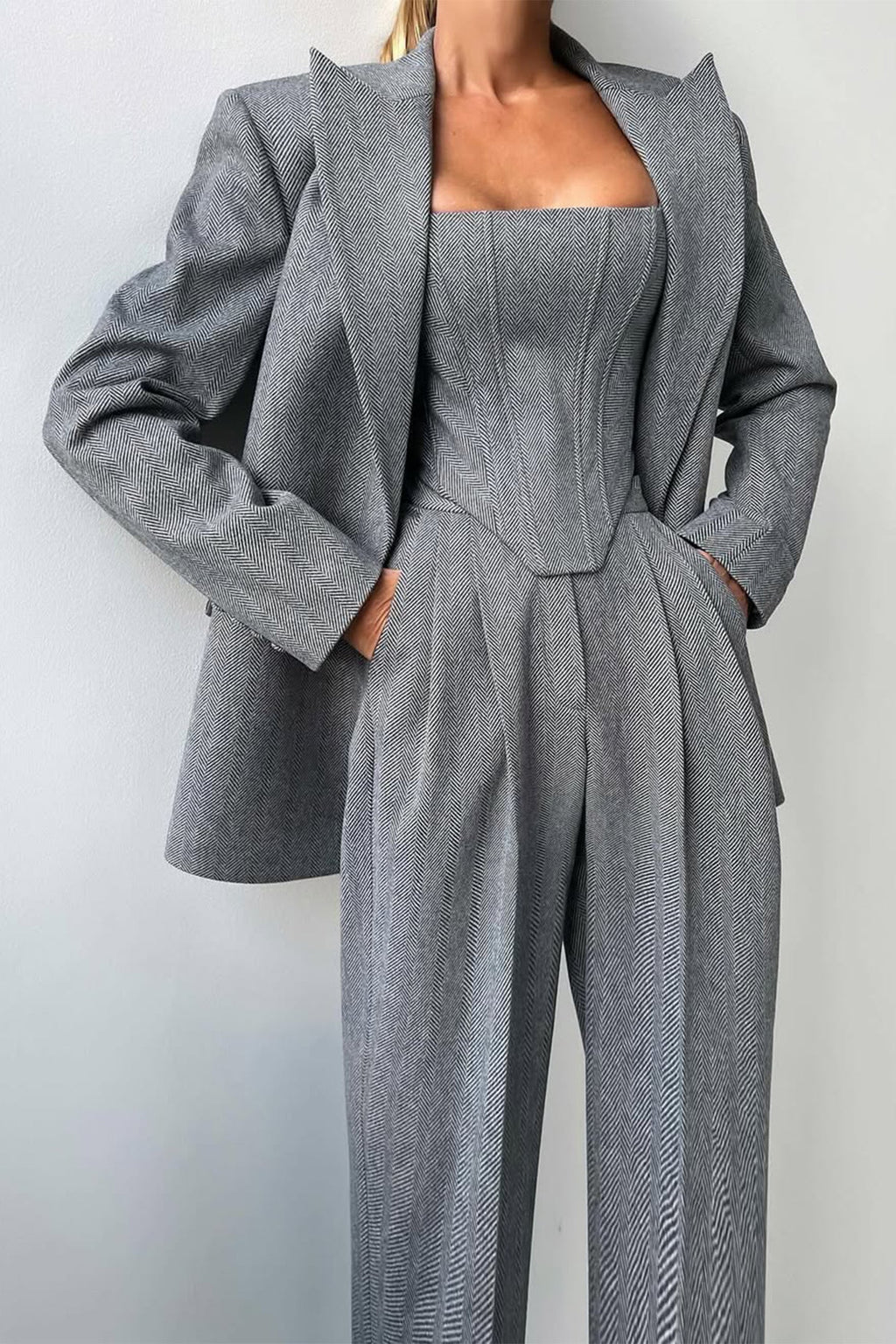 Valentina | Women's Three-Piece Set with Double-Breasted Blazer