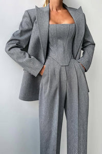 Valentina | Women's Three-Piece Set with Double-Breasted Blazer