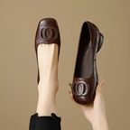 Georgette | Square Toe Hardware Flats