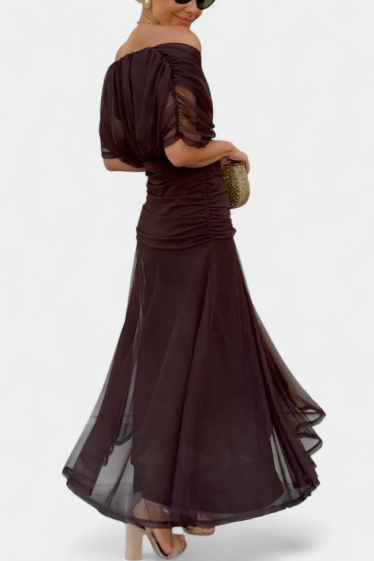 Fiona | Off-Shoulder Elegant Maxi Dress
