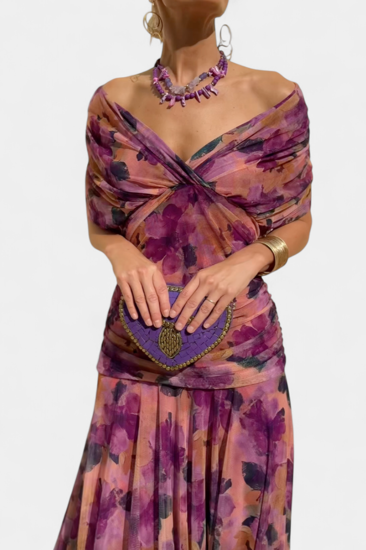 Fiona | Off-Shoulder Elegant Maxi Dress