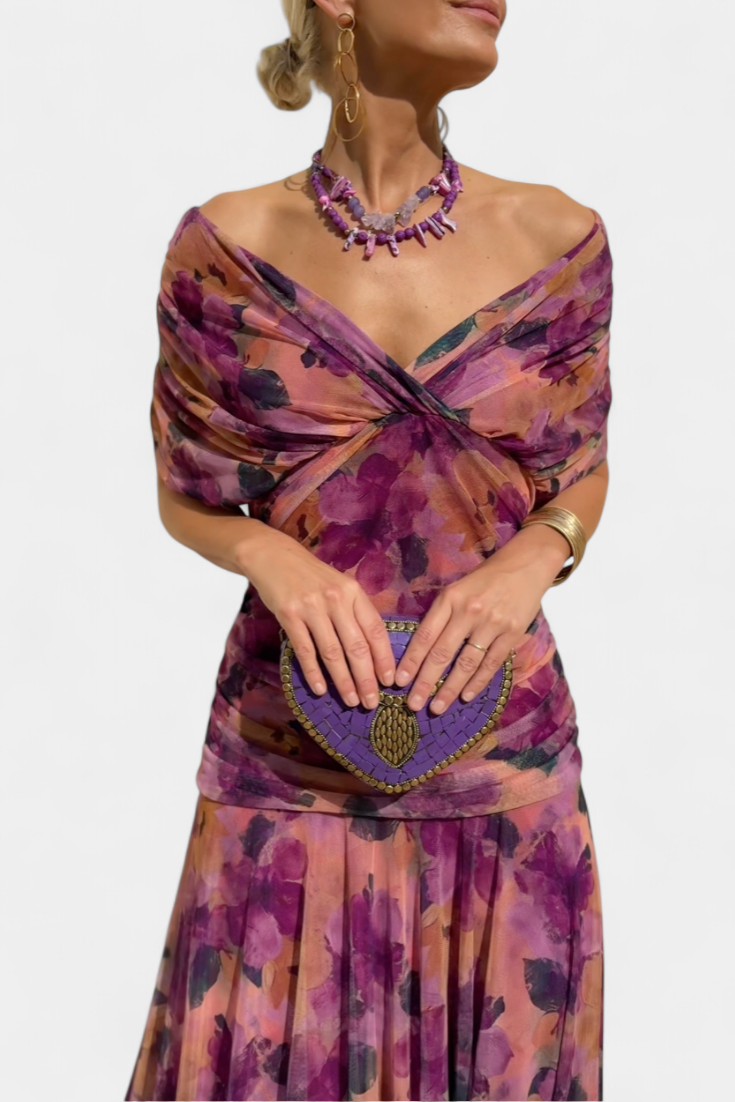 Fiona | Off-Shoulder Elegant Maxi Dress