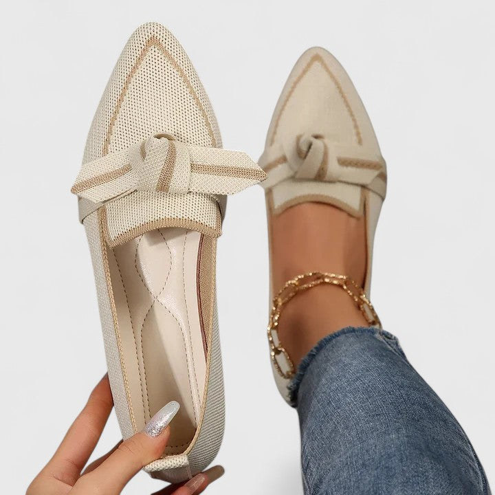 Brielle | Orthopedic Bow Detail Flat Loafers