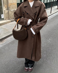 Charlie | Wool-Blend Belted Trench Coat
