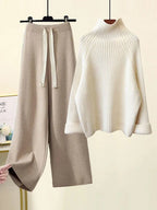 Simone | Turtleneck Wide-Leg Knit Set