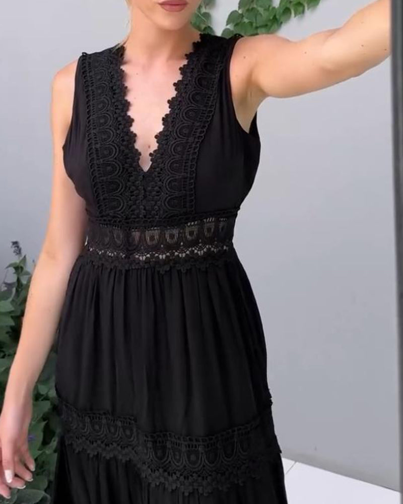 Colette | Lace Tank Midi Dress