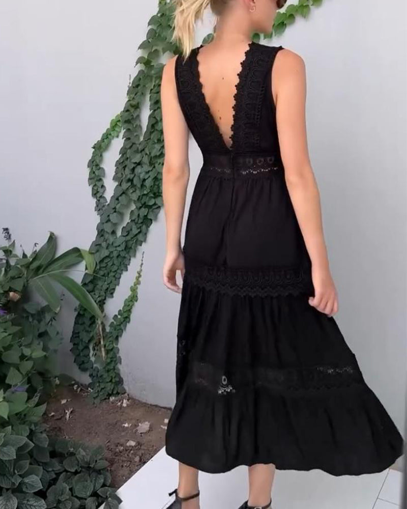 Colette | Lace Tank Midi Dress