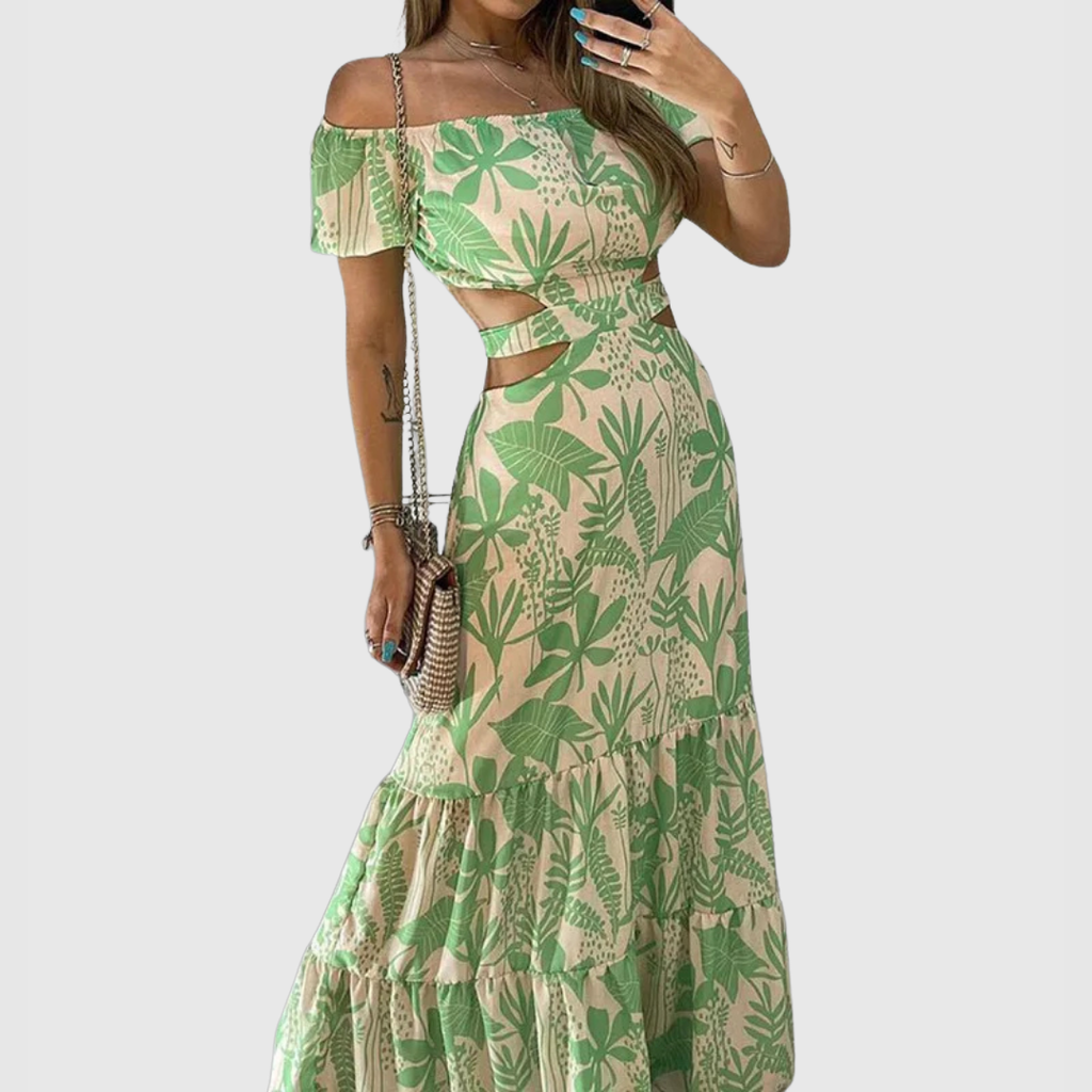 Everly | Off-Shoulder Tiered Maxi Dress