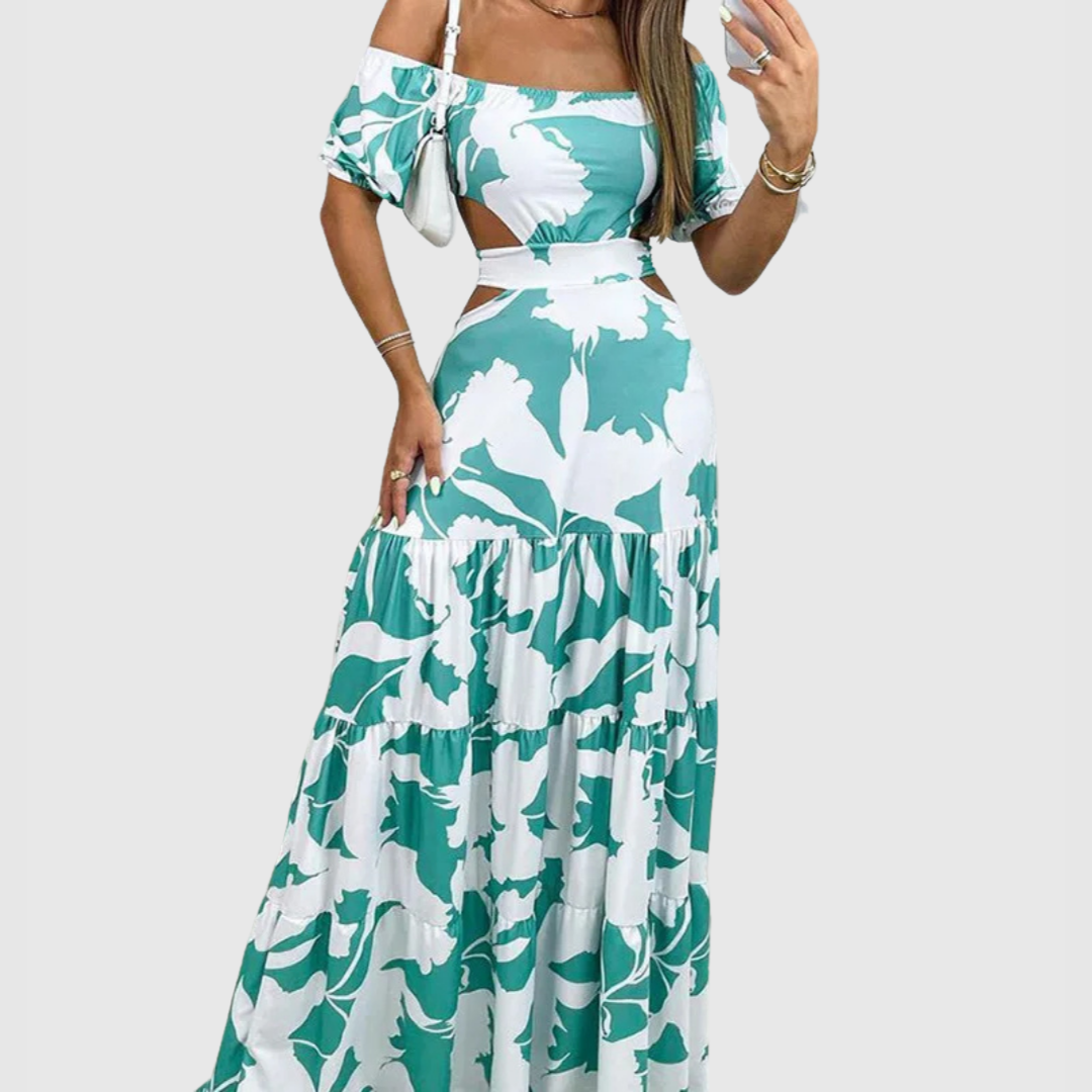 Everly | Off-Shoulder Tiered Maxi Dress
